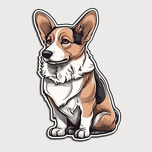 Image of Yoonek Graphics Welsh Corgi Welsh Corgi Dog Vinyl Decal Sticker for Car, Laptop, Tumbler, More. #009900-6