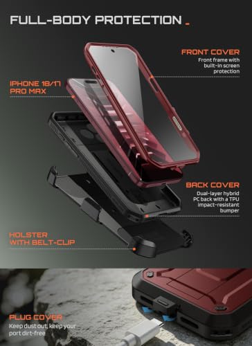 SUPCASE for iPhone 18 Pro Max Case/ 17 Pro Max Case, Belt Clip, Royale - Image 7
