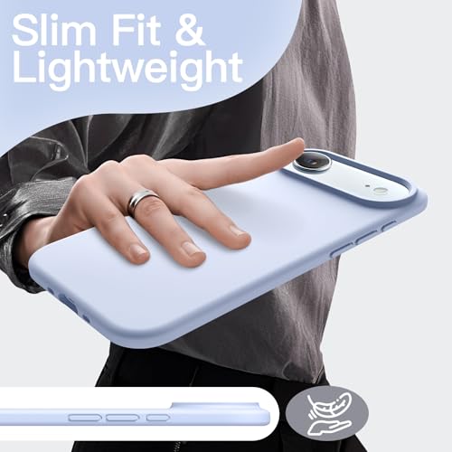 Image of JETech Liquid Silicone Case for iPhone Air, Silky Soft Touch Full-Body Protection, Anti-Scratch Shockproof Phone Cover with Microfiber Lining, 6.5-Inch Display (Blue)