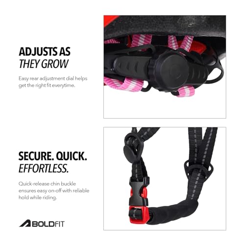 Image of Boldfit Cycle Helmet for Kids Protective Padded Montain Biks Cycling Helmet with Adjustable Strap Bicycle Riding & Skating Skull Helmets for Childrens Saferider Protection Helmets