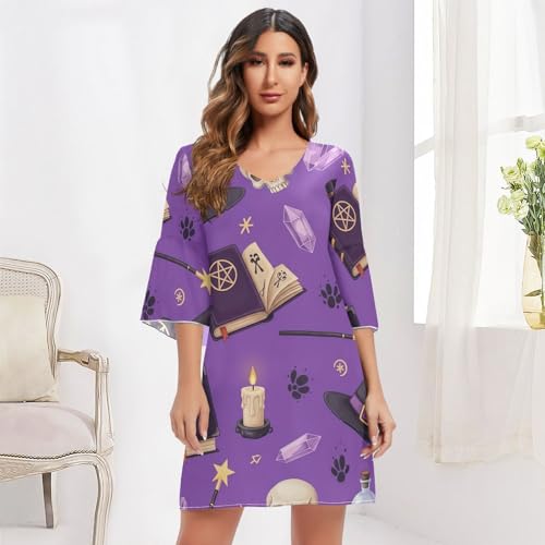 Bougie violet western imprimé original pour cette robe hawaïenne d'été