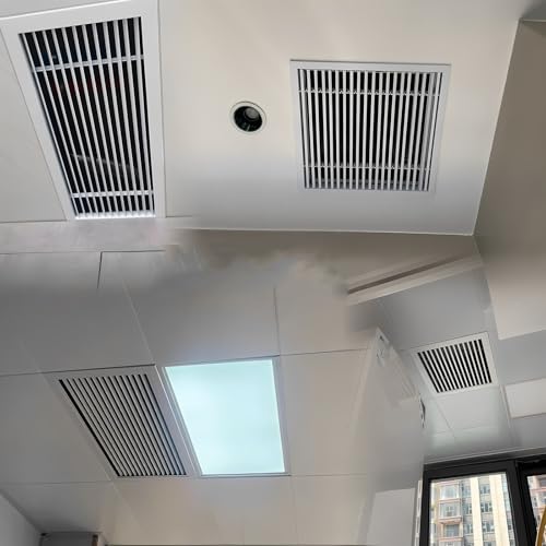 Couvercle de grille d'aération décoratif blanc pour local technique