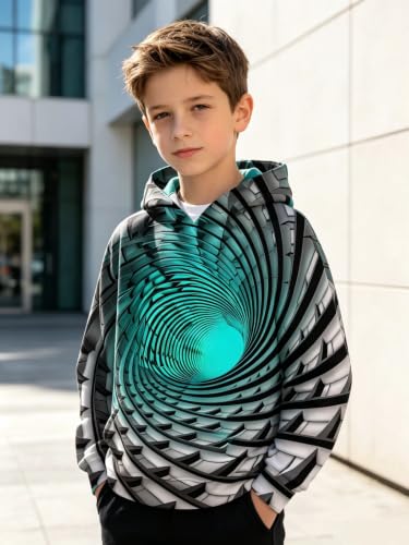 Image of Belovecol Boys Hoodies 3D Printed Hooded Sweatshirts with Pocket for 6-16Y