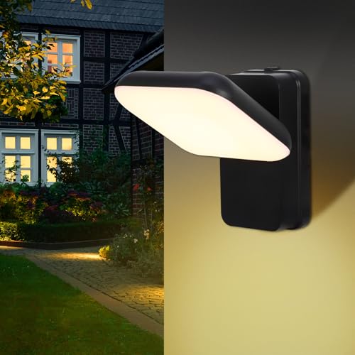 Miawtro Wandleuchte Aussen, LED Wandleuchten Für Die Außenbeleuchtung, Ip65 Wasserdicht Aussenlampe Wand, Wand Aussenlampe,Superhell Drehbar wand Outdoor Lampe for Veranda Garten Terrasse