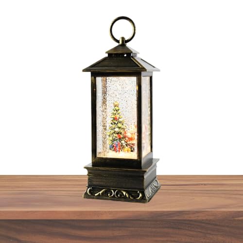 Sirseon Globo de nieve iluminado | Decoraciones musicales recargables por USB, centros de mesa vintage, bonitos adornos de festival para dormitorio, repisa