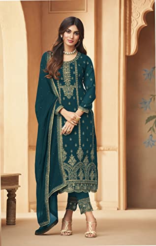 Image of Delisa Indian /Pakistani Wedding Partywear Plus Size Pant Salwar Kameez Ready to Wear Salwar Suit for Womens 01