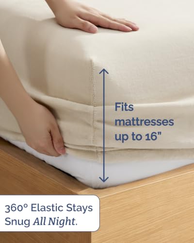 Image of Fleece Sheets Twin Size Set - 3-Piece Velvet Flannel Sheet Set - Cream