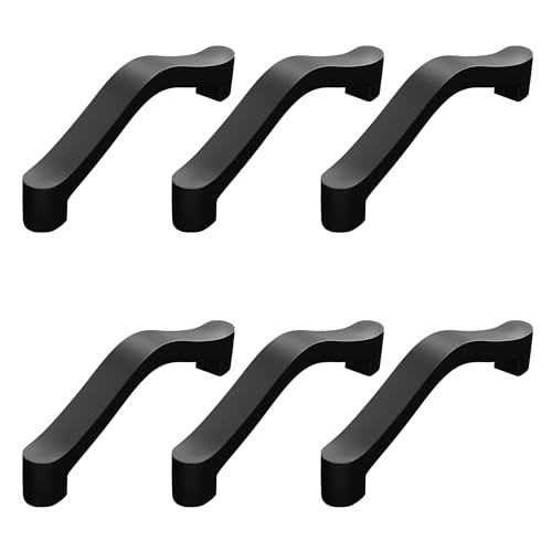 Image of Atlantic Cabinet Pull Handle Black Coated, Total Length 11.80 inch, Hole-to-Hole 288 mm, Pack of 6