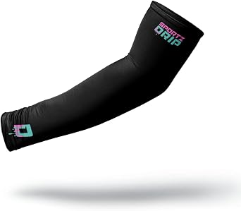 Baseball Compression Arm Sleeves, White and Black, Moisture-Wicking