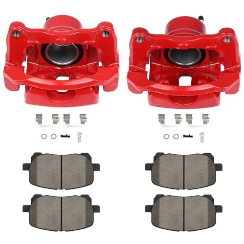 Image of SCITOO Front Disc Brake Kit - Calipers and Pads 19B2698 19B2699 | For Pontiac For Vibe 2003-2008,For Toyota For Corolla 2003-2008,For Matrix 2003-2008 Semi-Metallic Brake Pads D923-7824