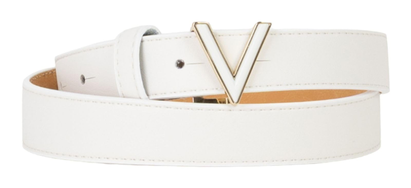 Valentino Glow Belt W95 Bianco/Oro white cut-to-size