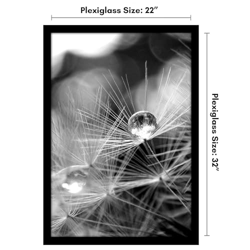 Americanflat 22x32 Poster Frame with Polished Plexiglass - Black Picture Frame - Wide Photo Frames Made of Engineered Wood for Vertical or Horizontal Wall Display - Epic Collection - Black
