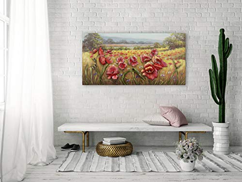 KunstLoft® Metalen schilderij 'Blooming Meadows' 120x60x5,5cm handgemaakte wanddecoratie - Image 5