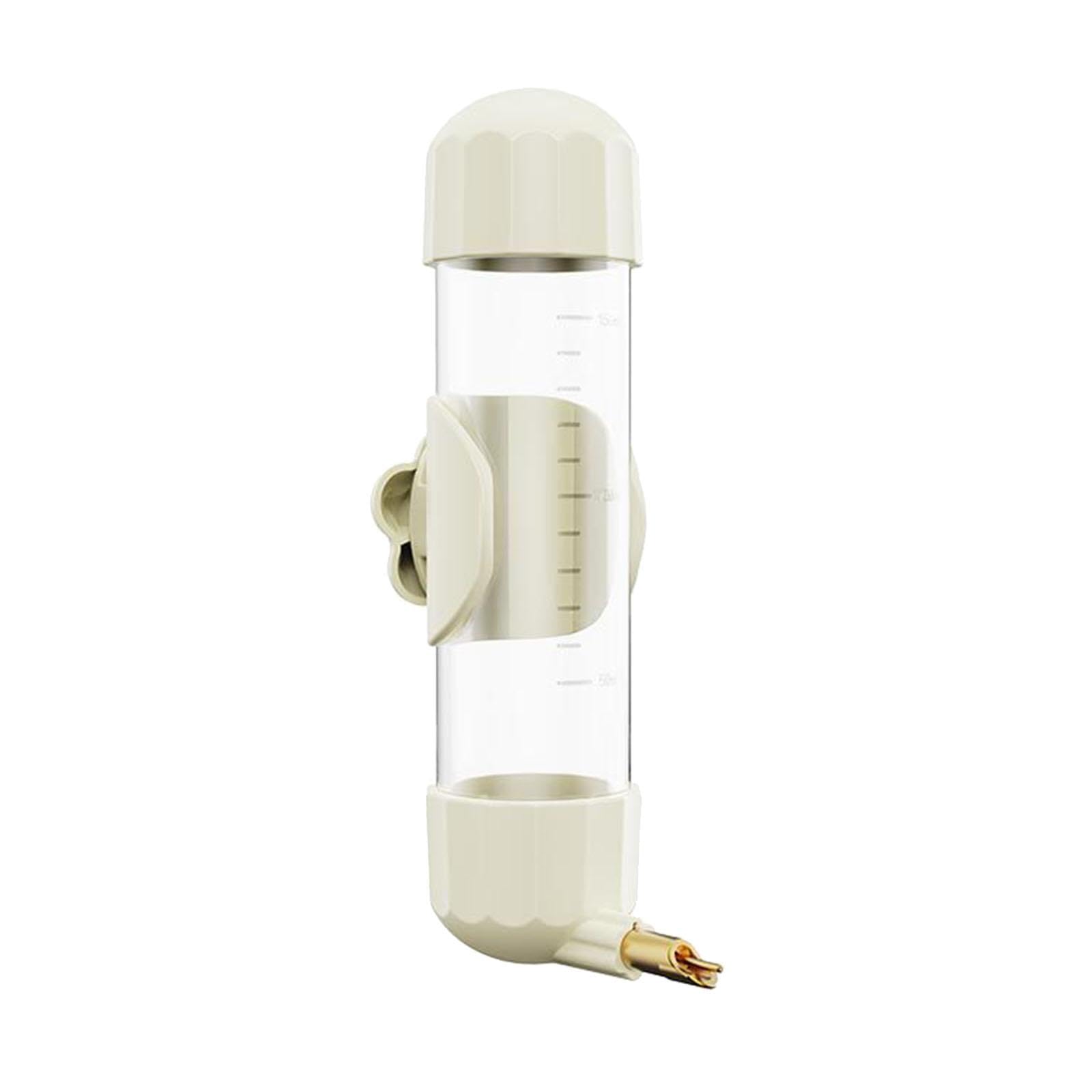 Vogeltränke Spender Automatischer Wassertränker für Sittiche Trinkflasche Futterautomat Aus Robustem PS PP Metall Und Acryl mit Leicht zu Reinigenden, Weiß
