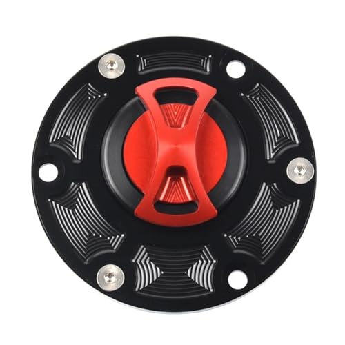 Motorrad-Tankdeckel CNC-gefräst für Aprilia RSV 1000, RSV1000 Mille Shiver 750, RS125, RS250, Tuono 1000, RS660 (Rot)