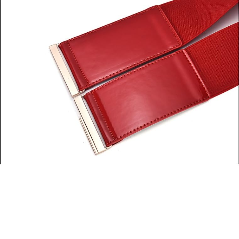 Women's Wide Waistband Decorative Dress With Leather Belt Versatile Waist Belt2