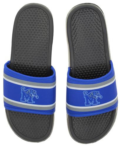 Image of FOCO NCAA Printed Team Logo and Color Stripes Comfortable Slide Sandals