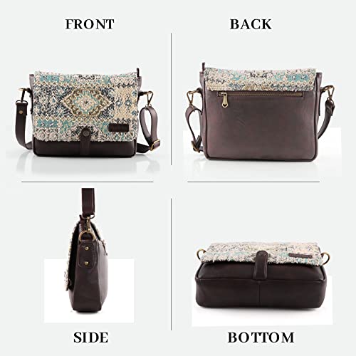 Image of Rudhira Women's Cross-body Bag Sling Bags Ladies Purse Handbag Sling Strap Vegan Leather Indian Fabric Slings Multicolor (Floral)
