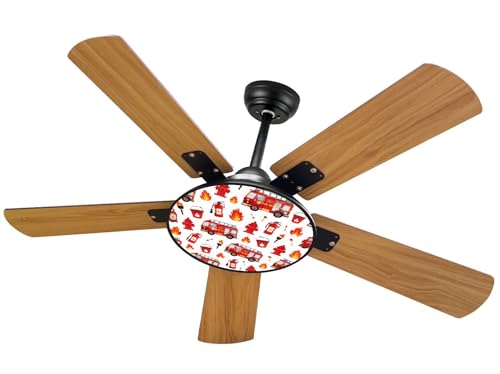 ODGNTEIVG Cartoon Fireman Ceiling Fan