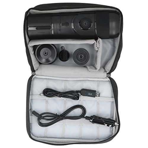 Reisekaffeemaschine, DC12V 80W Kompakte elektrische tragbare Kaffeemaschine mit wiederverwendbarer Kapselhülle für das…