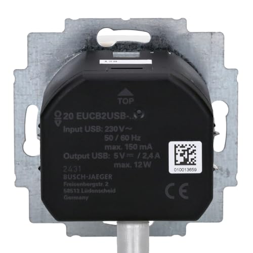 Prise de courant Schuko Busch-Jaeger 20 EUCB2USB-214 murale encastrable blanc - 3