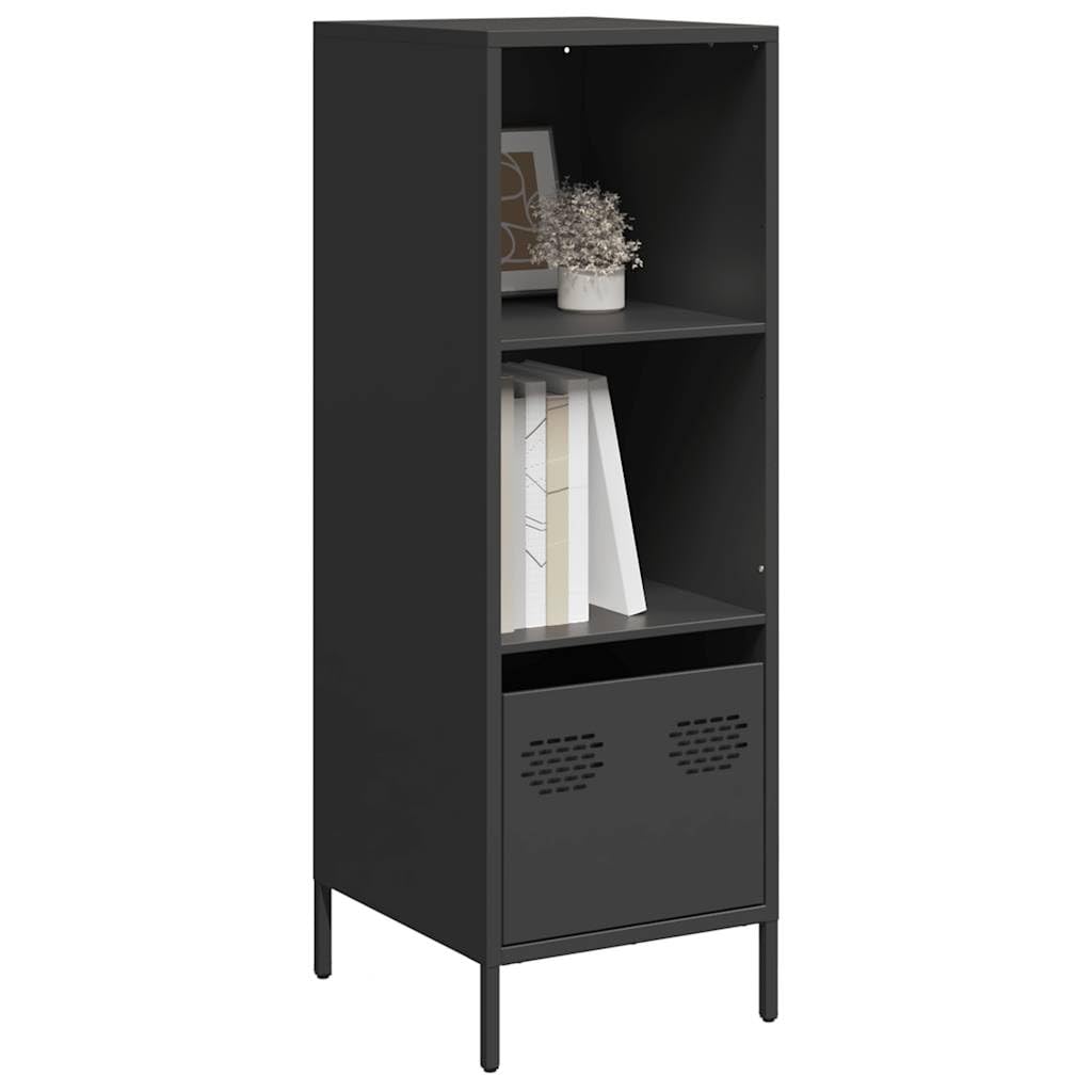 Möbel Wohnaccessoire Highboard Schwarz 35x39x103.5cm Stahlmöbel