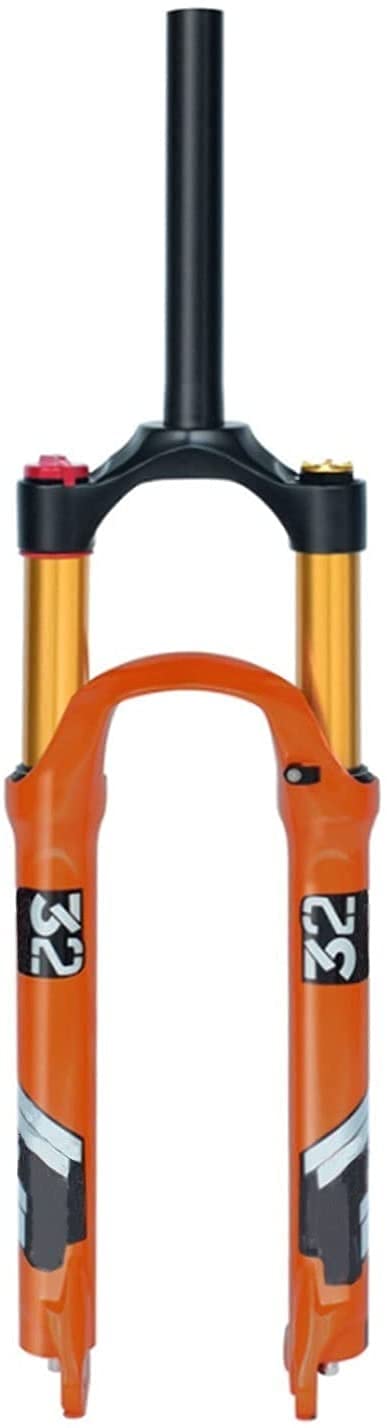 Widelec rowerowy 26/27,5/29 cali, stop magnezu, widelec przedni z amortyzatorem, skok sprężyny 140 mm, 9 mm szybkozłączka, hamulec tarczowy do rowerów MTB 26 cali