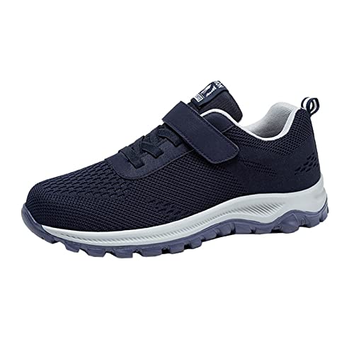 Zapatillas Deportivas Bajas con Correa Transpirable, Zapatillas Deportivas Ligeras para Hombre (Dark Blue, 41)
