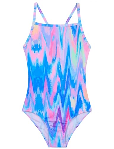 Image of Girls Swimsuits One-Piece Bathing Suits Multicolor Kids Sport Summer Beach Swimwear for 2-10 Years Old