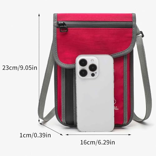 Image of JEMINAL Passport ID Crossbody Phone Bag for Men & Women: Waterproof Small Phone Shoulder Handbag for lighty Camp Jog Travel