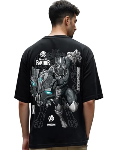 Image of Bewakoof X Harry Potter Men's Cotton Jersey Graphic Print Oversized Fit Half Sleeve Round Neck T-Shirt | Casual Wear | Street Wear | Oversized t Shirt for Men Cotton | Baggy