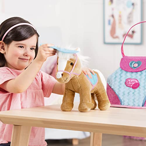 Pucci Pups By Battat – Beige Horse With Blue Stripes And Pink Pony Bag (St8274Z) 10 Inches #TOP6