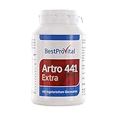 ERGIEBIG: Eine Dose Bestprovita Artro 441 enthält 90 Kapseln. Bei der empfohlenen Tagesdosis von 3 Kapseln am Tag entspricht dies einem Einnahmezeitraum von einem Monat.