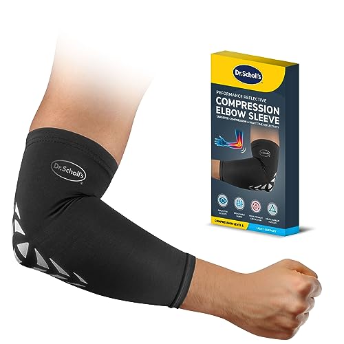 Dr. Scholl's Compression Elbow Sleeve for Pain Relief & Support (Size L/XL)