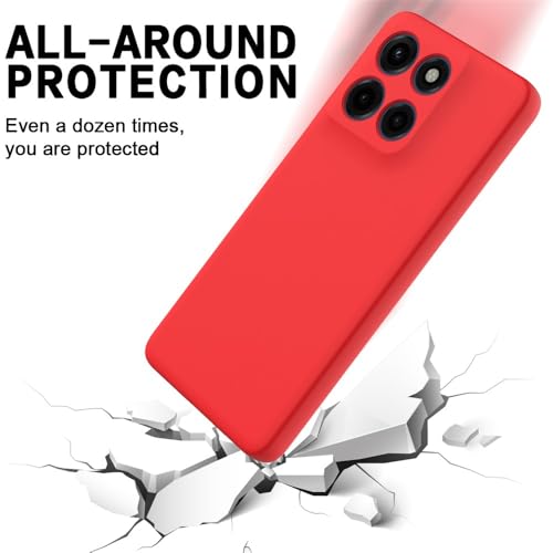Image of Back Cover for Motorola Edge 60 Stylus 5G | Full Camera Protection | Premium Liquid Silicon Case | Flexible Bumper Case for Motorola Edge 60 Stylus 5G (Red)