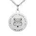 Never Give Up Never Quit Wolf Pendant Stainless Steel dog tag Necklace