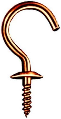 Hindley Count 1/2" Solid Brass Cup Hooks