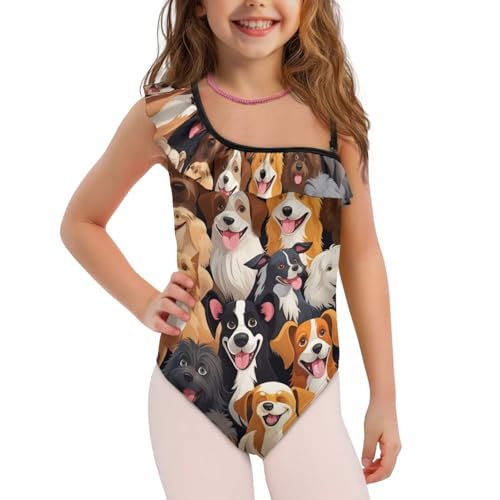 Binienty Girls Ruffled Swim Suits Cozy Modest One Piece Swimsuit Quick-Drying Beach Vacation Clothes3