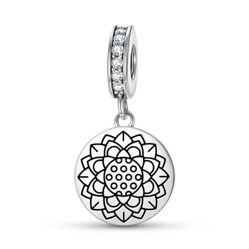 Breloque Feng Shui lotus argent pour personnaliser votre bracelet