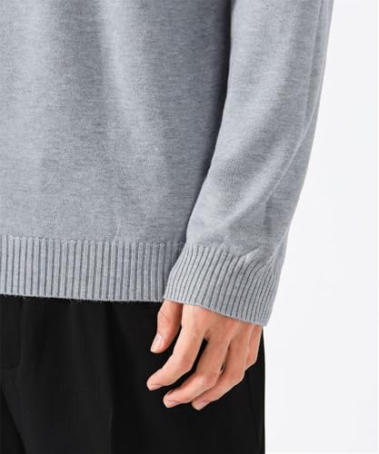 Men's Loose Solid Color Turtleneck Sweater, Men's Slim Turtleneck Sweater, Casual Knitted Long-Sleeved Pullover Sweater4