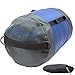Ãšttvo Water-Resistant, 11 Liter Compression Sack - Lightweight Sleeping Bag Stuff Sack - Rugged Compression Bag for Backpacking, Hiking, Camping and Travel (Blue and Charcoal Gray) (1)