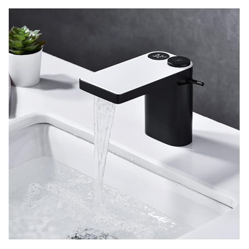 Robinet de salle de bain cascade mitigeur lavabo noir eau chaude froide