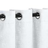 Superior Blackout Curtains, Sun Blocking Curtain for Bedroom, Farmhouse, Living Window Accent, Room Darkening, Grommet Header, Senna Collection, Set of 2 Panels, 52