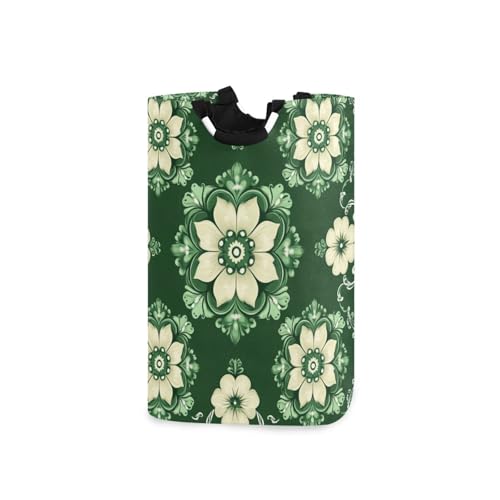 Jihqo Laundry Hamper Basket St Patrick's Clover Pattern Collapsible Nursery Storage Bin Waterproof Clothing Baskets for Home Bedroom Bathroom Washing Room