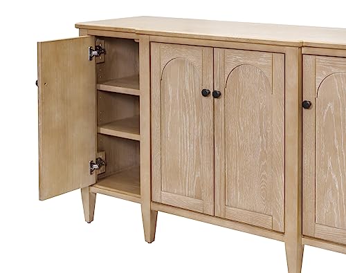 Martin Furniture Modern Wood Console, Wood Accent Cabinet, Entryway Console, Fully Assembled, Light Brown