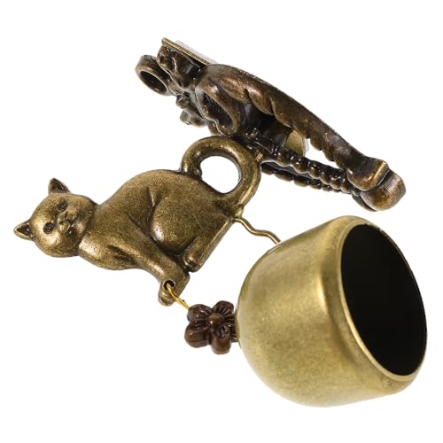 SHINEOFI Sonnette Murale Vintage en Métal 1 Pièce, Carillon Éolien Animal Chat, Cloche Porte Entrée Décorative pour Maison et Jardin, Sonnette D’Ouverture Sonore Agréable