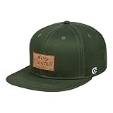 ChiemX Snapback Cap - Kappe in Grün - Basecap mit Lederpatch für Herren und Damen