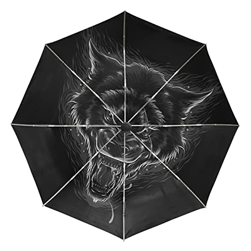 Parapluie automatique Vnurnrn compact anti-retournement pour faire face aux tempêtes