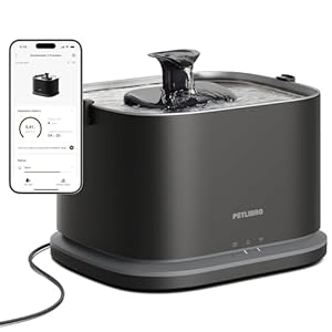 PETLIBRO Upgrade Cat Water Fountain Stainless Steel Tray, Dockstream 2 Cat Fountain Indoor, 3L/101oz Auto Cat Fountains for Drinking, App Monitoring Pet Water Fountain Dog, 5G WiFi Cat Water Dispenser
