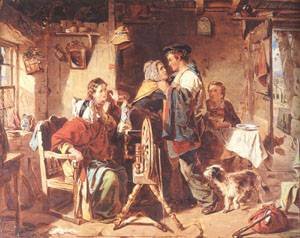 Peinture à l'huile The Homecoming de Robert Ross grand format prestige